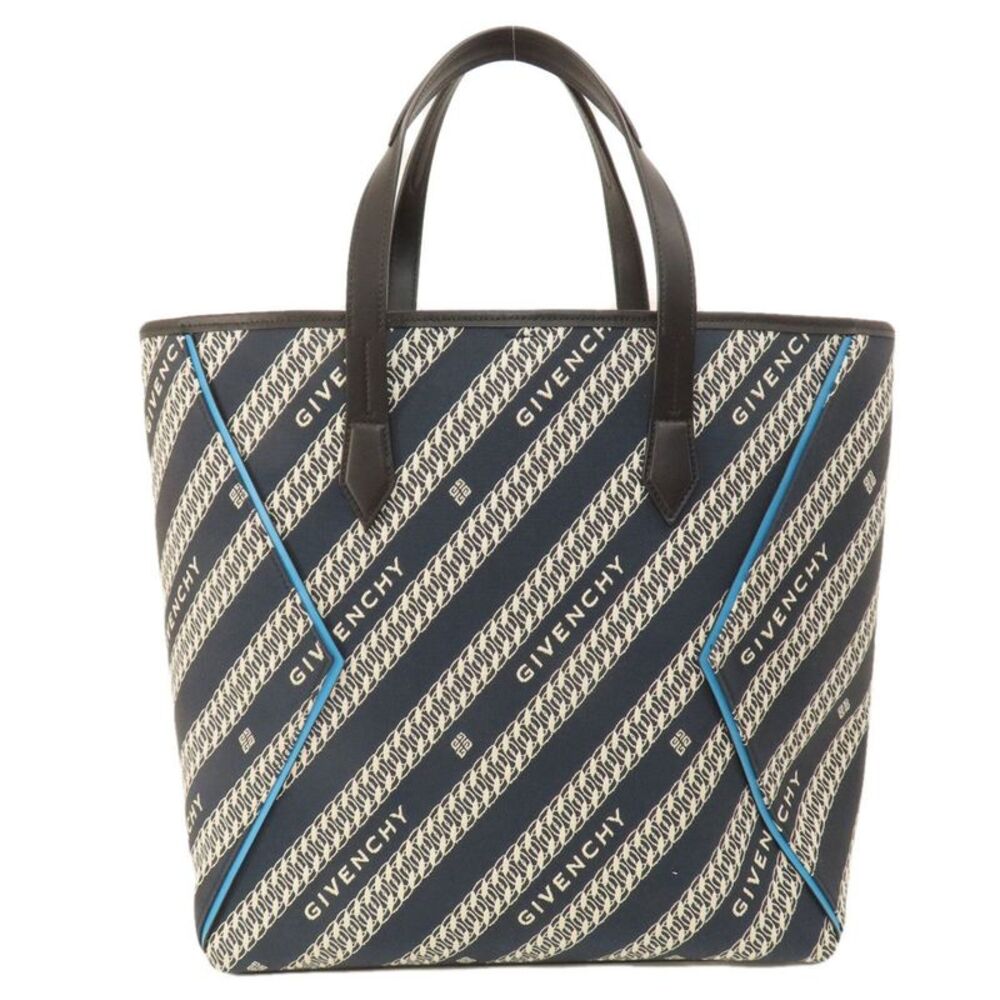Givenchy Shoulder Bag Navy Canvas Tote Bag (Pre-Owned) - Picture 2 of 11